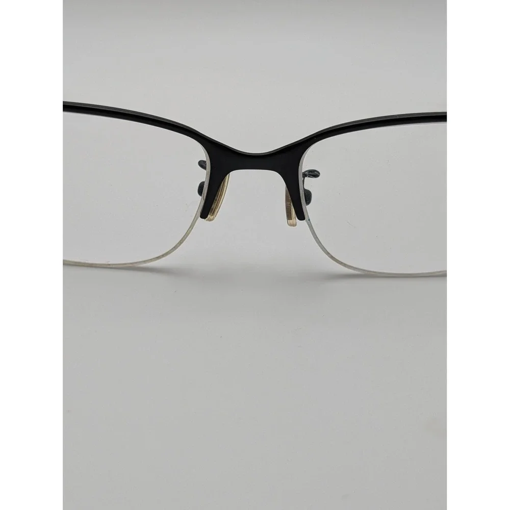 Coach HC5047 Evie Eyeglass Frames Only Satin Black Cream Semi-Rimless Women